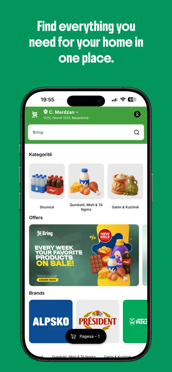 Aplikacioni Bring me kategori, oferta dhe produkte për shtëpinë